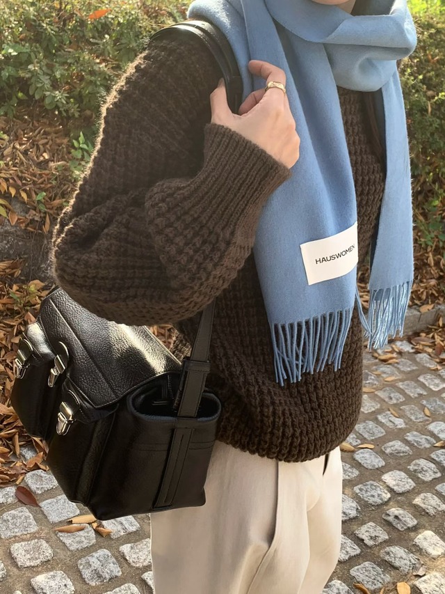 (予約) HAUS / Solid wool muffler 4color