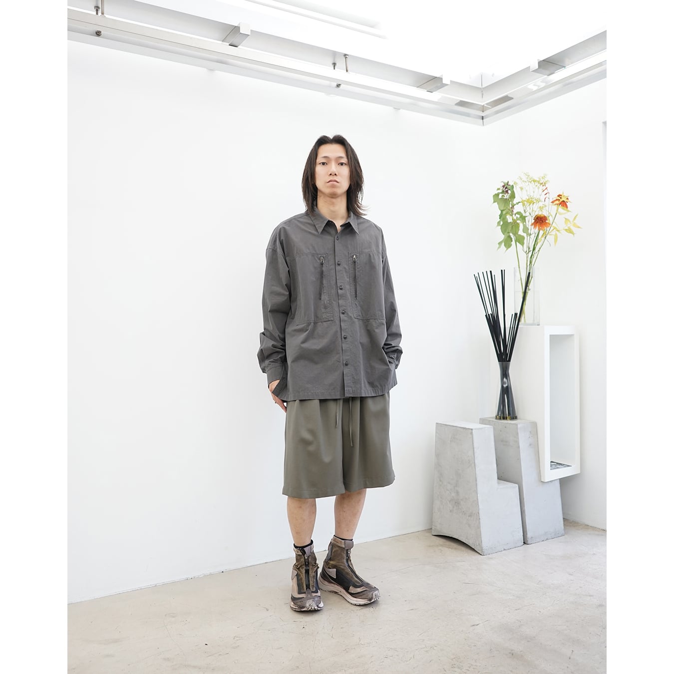 The Viridi-anne] (ザヴィリディアン) VI-3913-02 WASHED ZIP POCKET