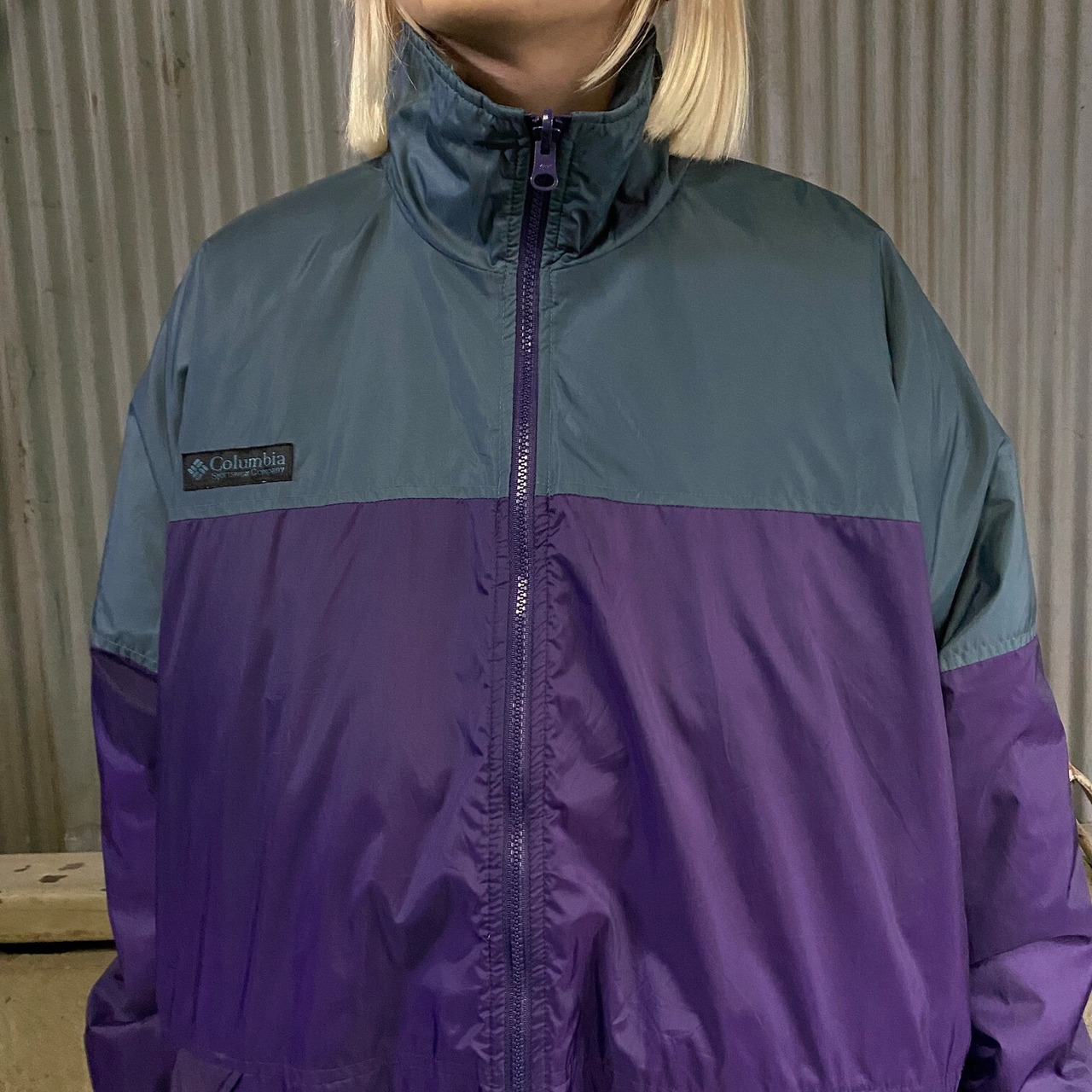 90年代 Columbia コロンビア リバーシブル 中綿 ナイロンジャケット 