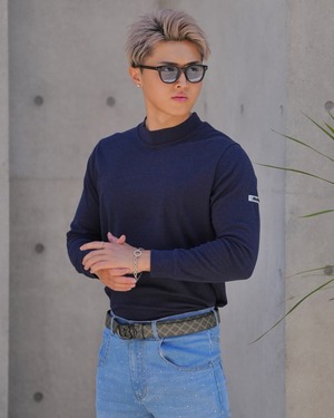 MOCK NECK PULL OVER【BEL-M-028】