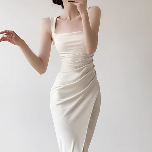 サスペンダードレス レディース スカート ワンピース ドレス ロングスカート ロング 袖なし ノースリーブ スクエアネック 襟なし タイト スリム 細身 スマート スリット サイドスリット ハイウエスト かわいい 大人可愛い きれいめ シンプル カジュアル 上品 おしゃれ かっこいい レトロ こなれ感 ラフ 個性的 クール モード系 エレガント モダン 主役級 存在感 とろみ感 抜け感 ラブリー キュート ベーシック ロマンティック ナチュラル パーティー イベント 美脚 脚長 モテ 清楚 インスタ映え