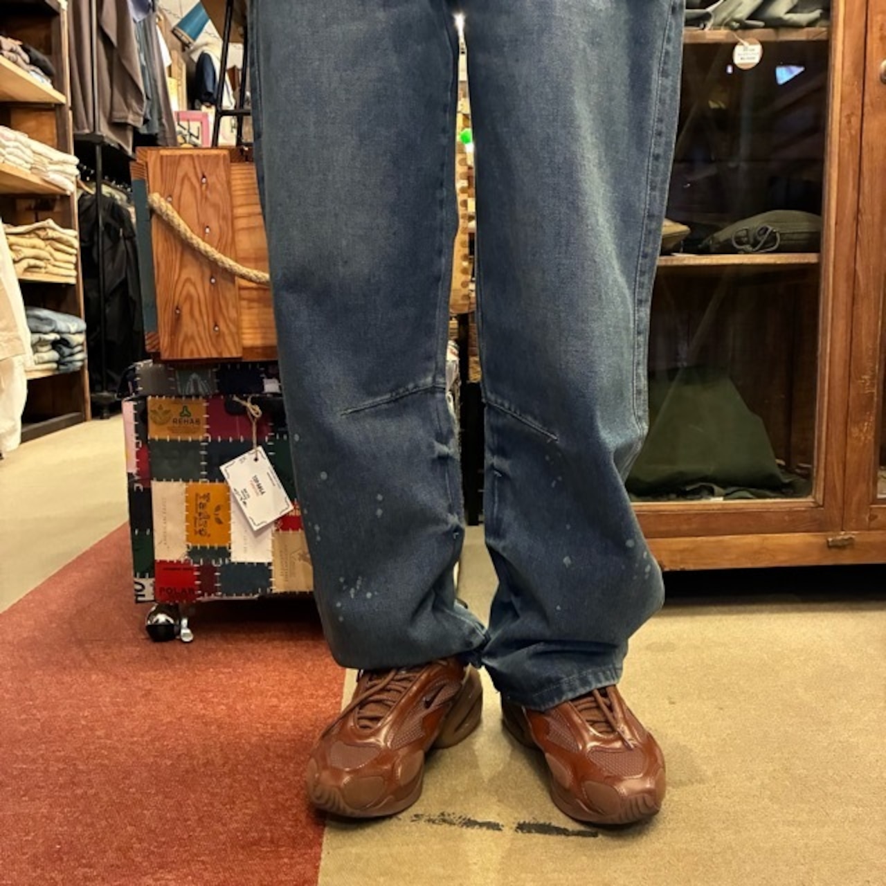 TOPANGA Lady's Ribbon tie loose fit denim pants　リボンタイルーズデニムパンツ