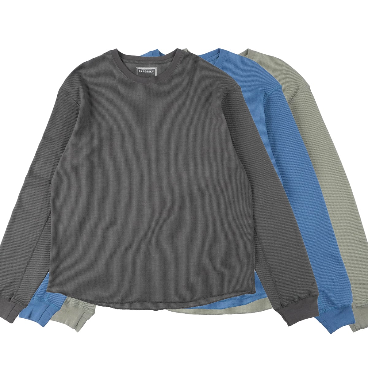 PAPER SKY ペーパースカイ MERINO WAFFLE LONG T-SHIRT メリノワッフル