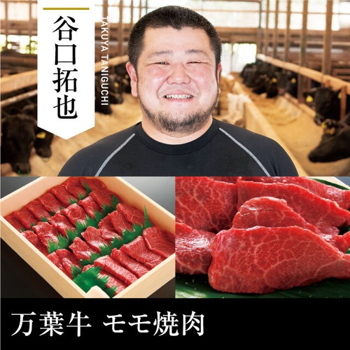 送料無料  谷口畜産 万葉牛 モモ焼肉 500g