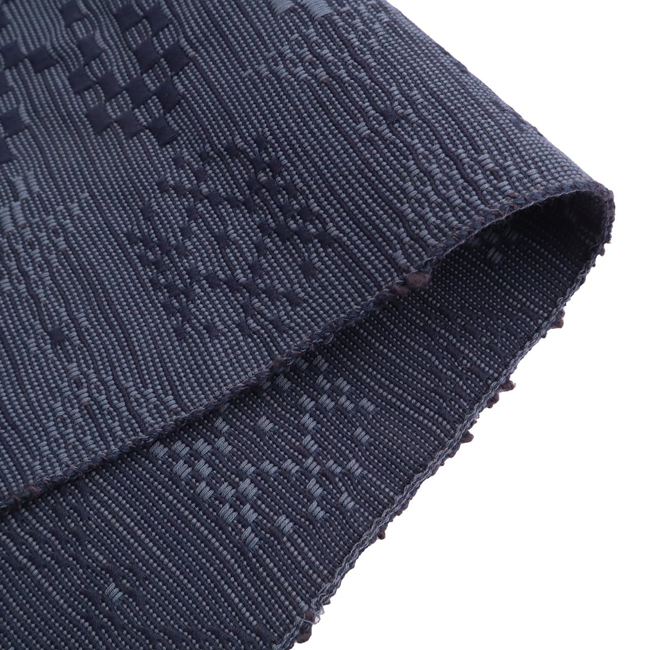 半巾帯 en coton「雪花（せっか）」navy blue | OLN web shop