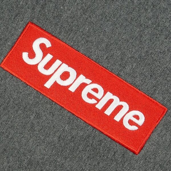 Supreme box logo チャコールM