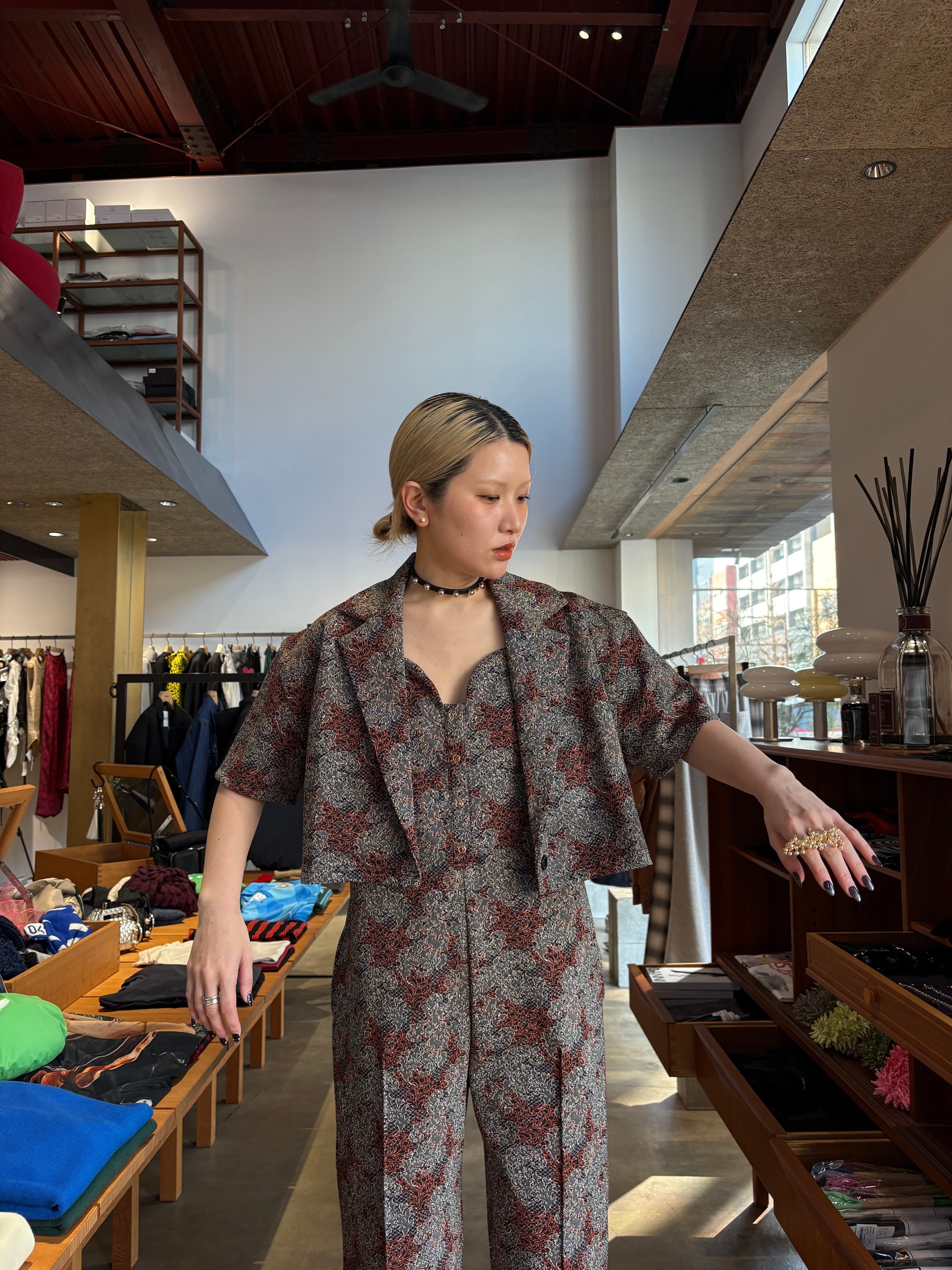 【値下げ】25AW FUMIE=TANAKA ハーフジャケット　サイズ2 26SS】FUMIE TANAKA フミエタナカ / ジャケット 半袖 / WJQ shortJK