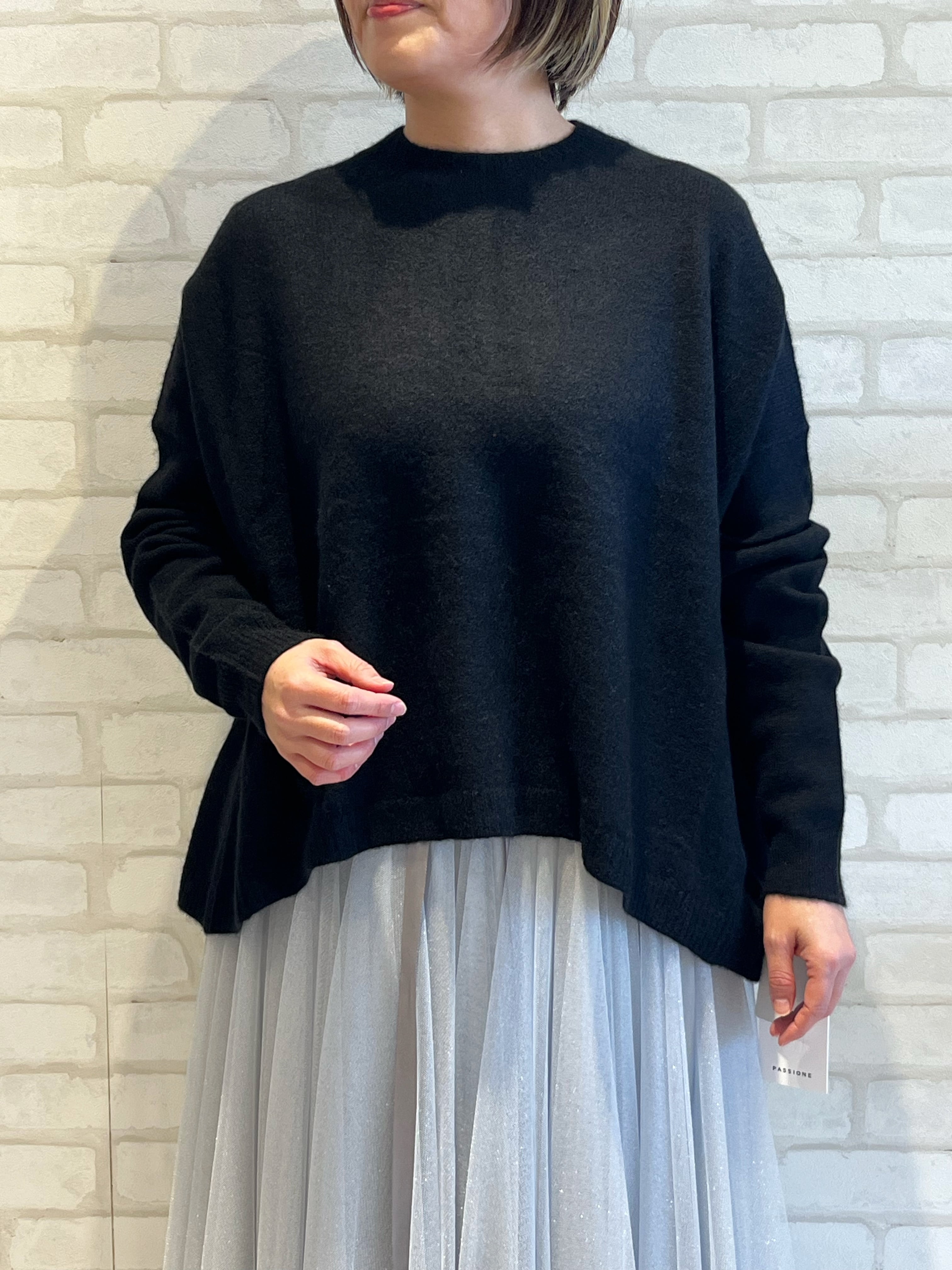 PASSIONE パシオーネ　コクーンシルエットウール混チェスターコート コクーンシルエットウール混チェスターコート 40 ターコイズブルー