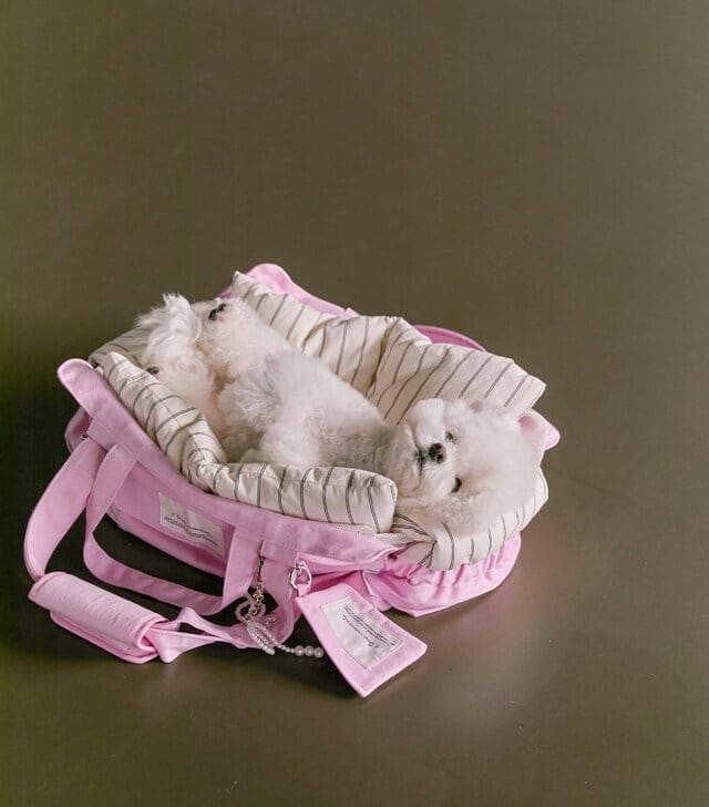 (PartirBag)肌触りとお手入れが快適なcotton100%ペットバッグ(PINK)