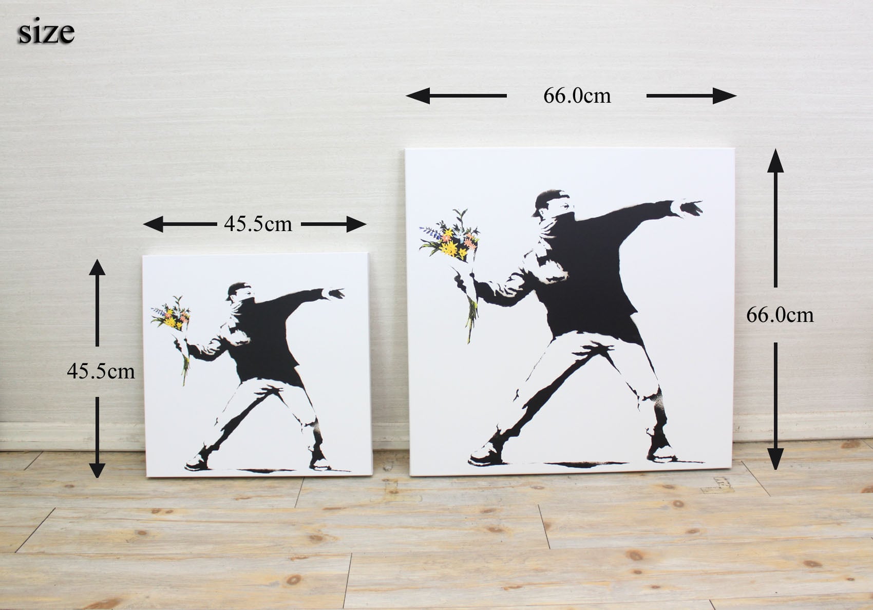 バンクシー「ラバーダック/Rubber Ducky」展示用フック付きキャンバスジークレ (Banksy