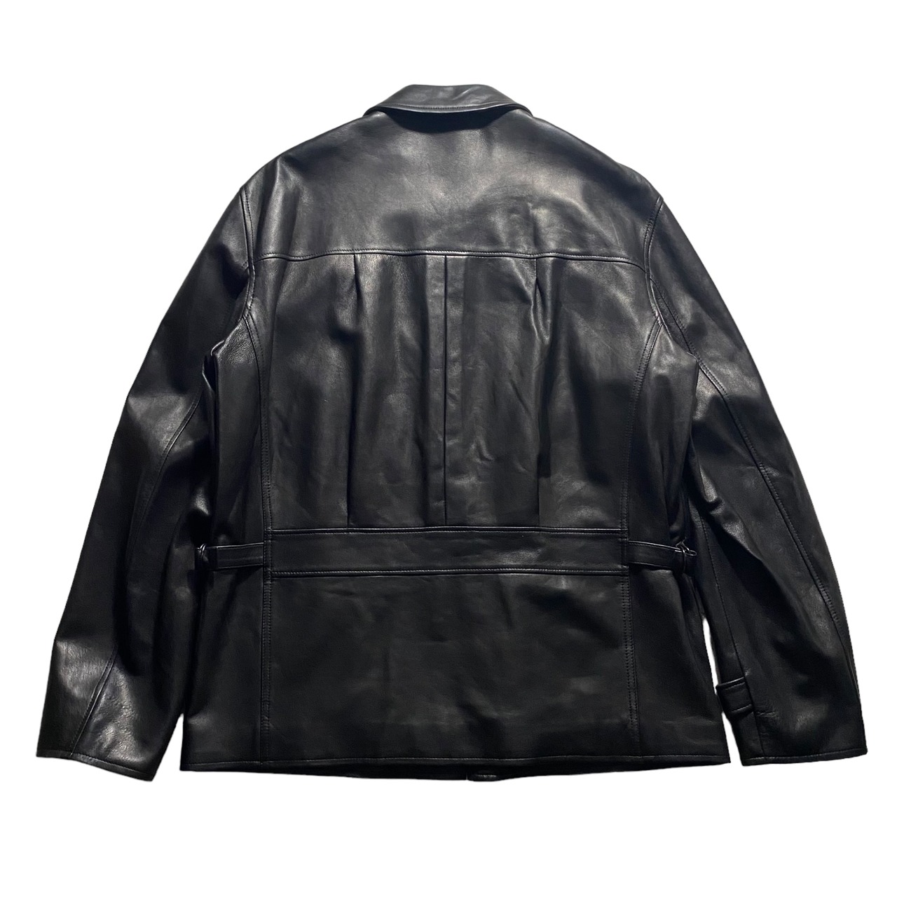 RALPH LAUREN “PURPLE LABEL” black leather jacket