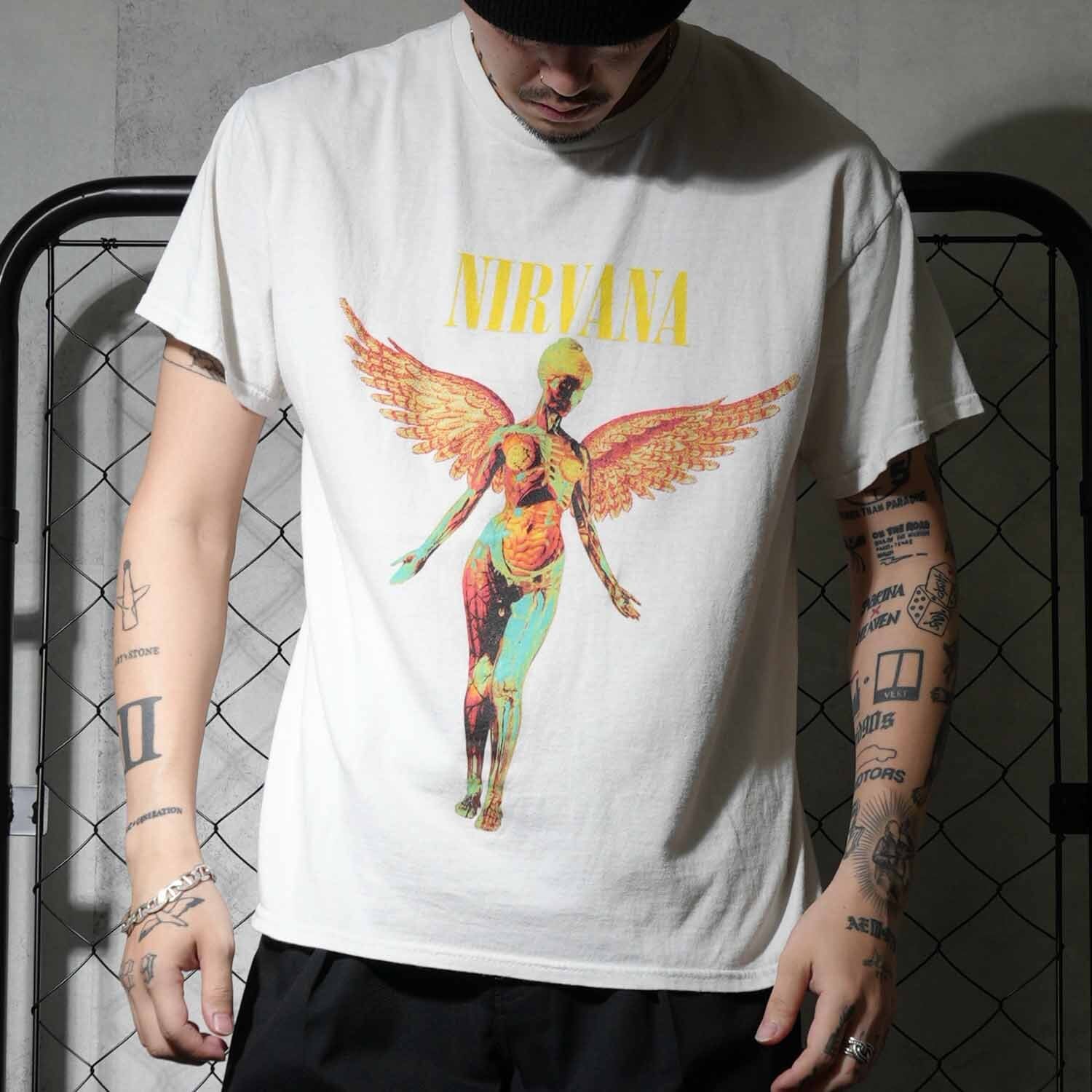 ニルヴァーナ Nirvana イン・ユーテロ 人体模型 Tシャツ XL ニルヴァーナ Nirvana イン・ユーテロ 人体模型 Tシャツ XL Yahoo