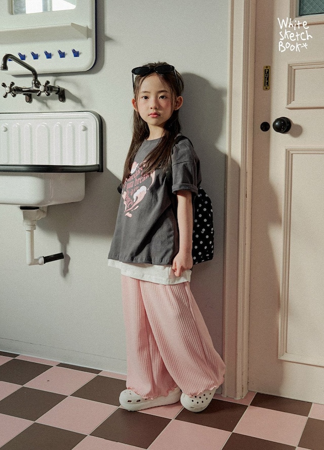 【取寄】white sketchbook|lettuce-edge 9-part pants|メロウ9分丈パンツ|5-17|kids&jr|26 summer