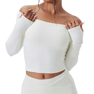 パッド付きオフショルダー3 ホワイト