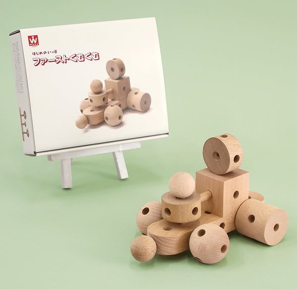 入荷時期未定】童具館 ファーストくむくむ 組み木 基尺4.5センチ 10 