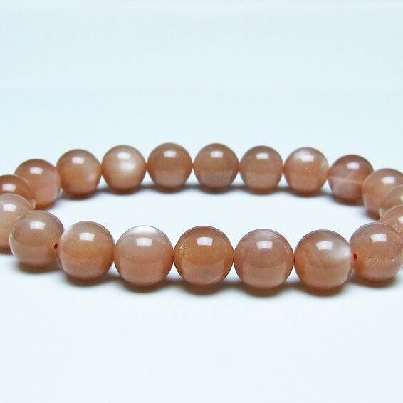 オレンジムーンストーン ブレスレット 10mm 一点物 メール便可 [M便 1/10] 111-48587