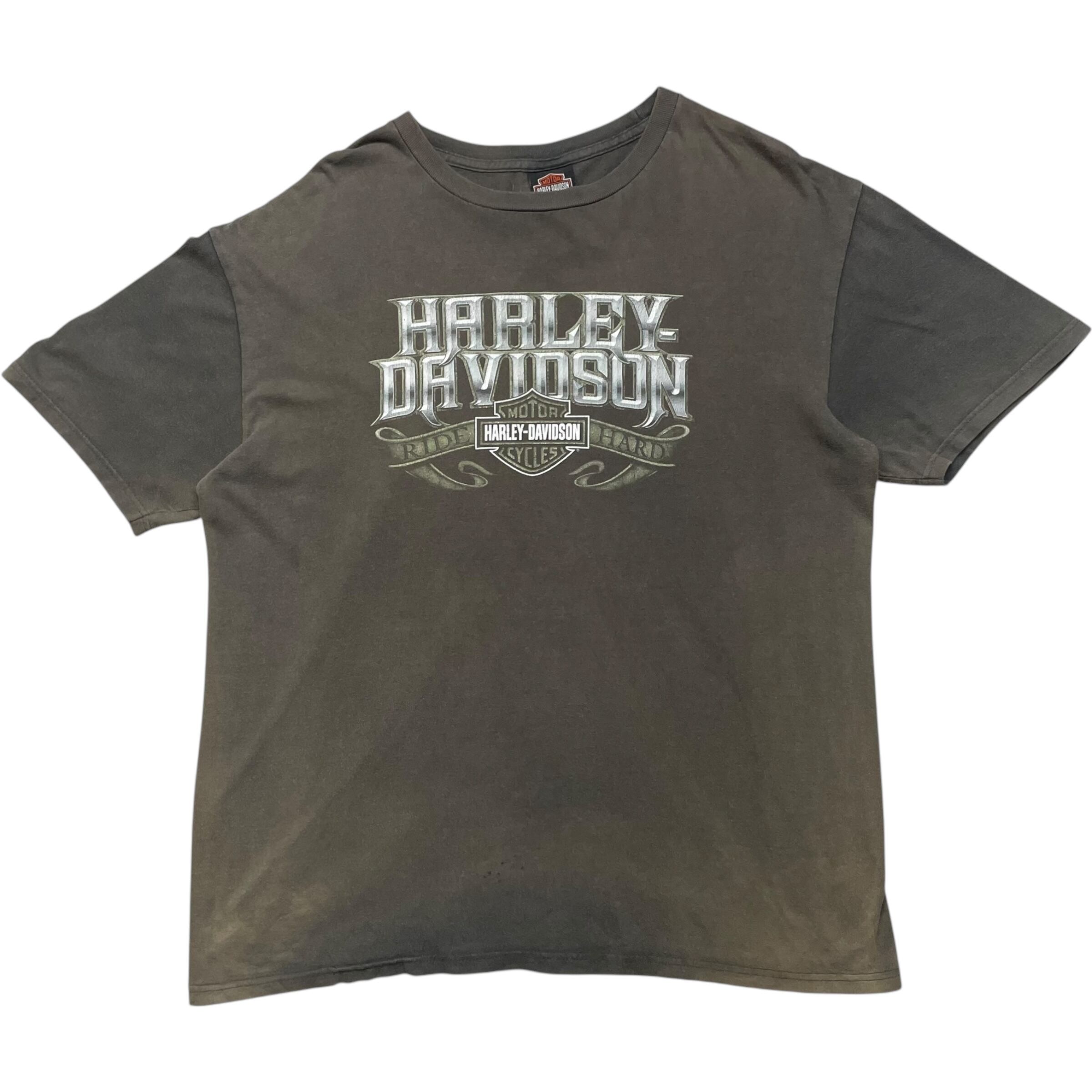 《XL》 Harley-Davidson ハーレーダビッドソン Tシャツ 両面プリント フェード ブラック no.6817