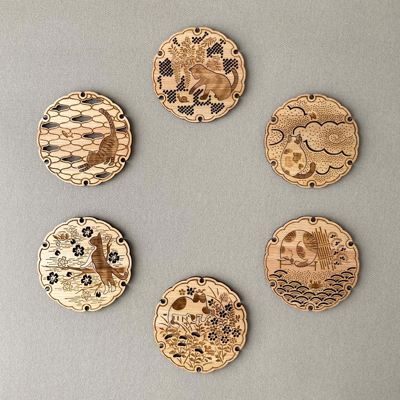 【Tomogu】ちょうとミケ Coaster and chopstick rest set