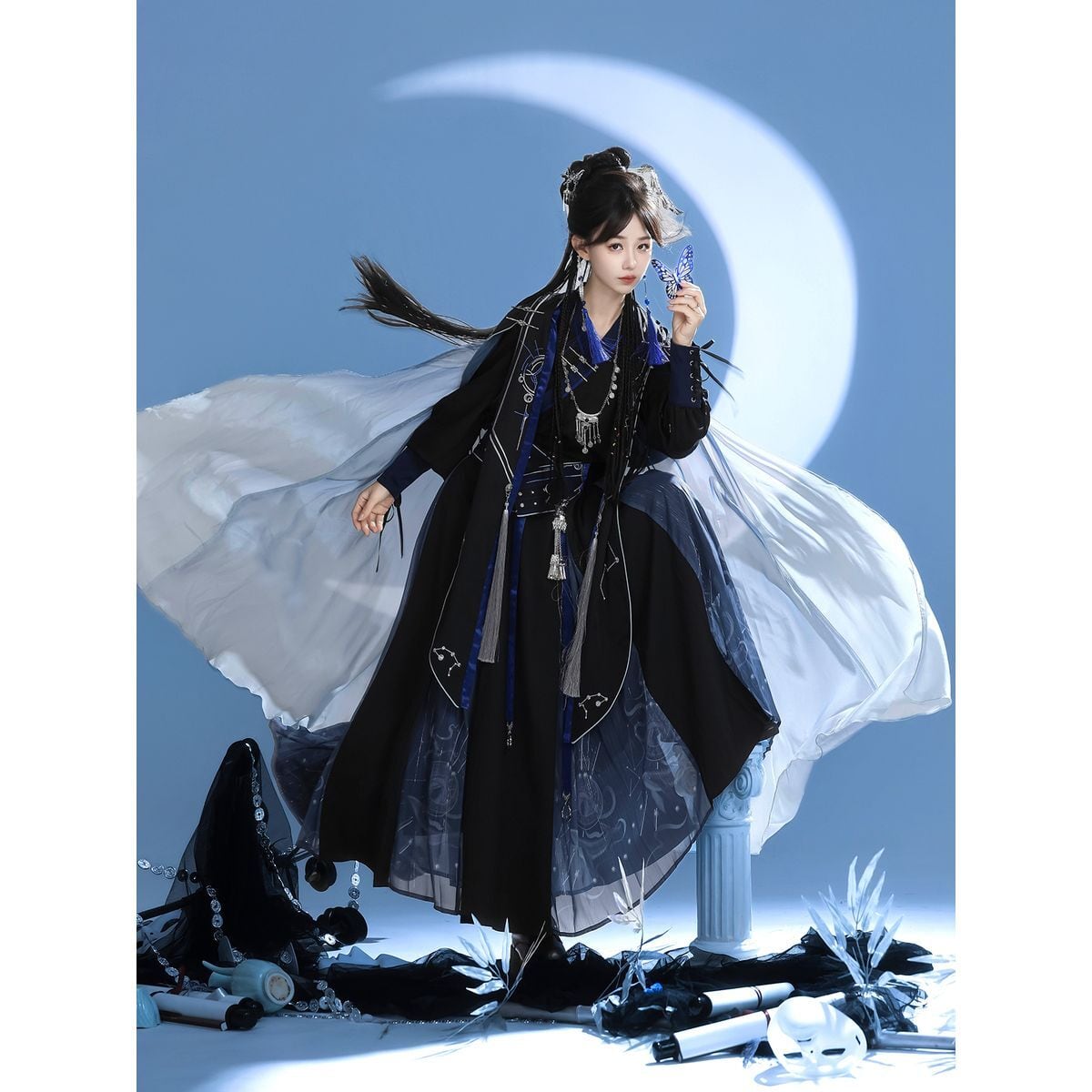 東洋風x黒魔術師モチーフマントセットアップ | Maiden's Rêve