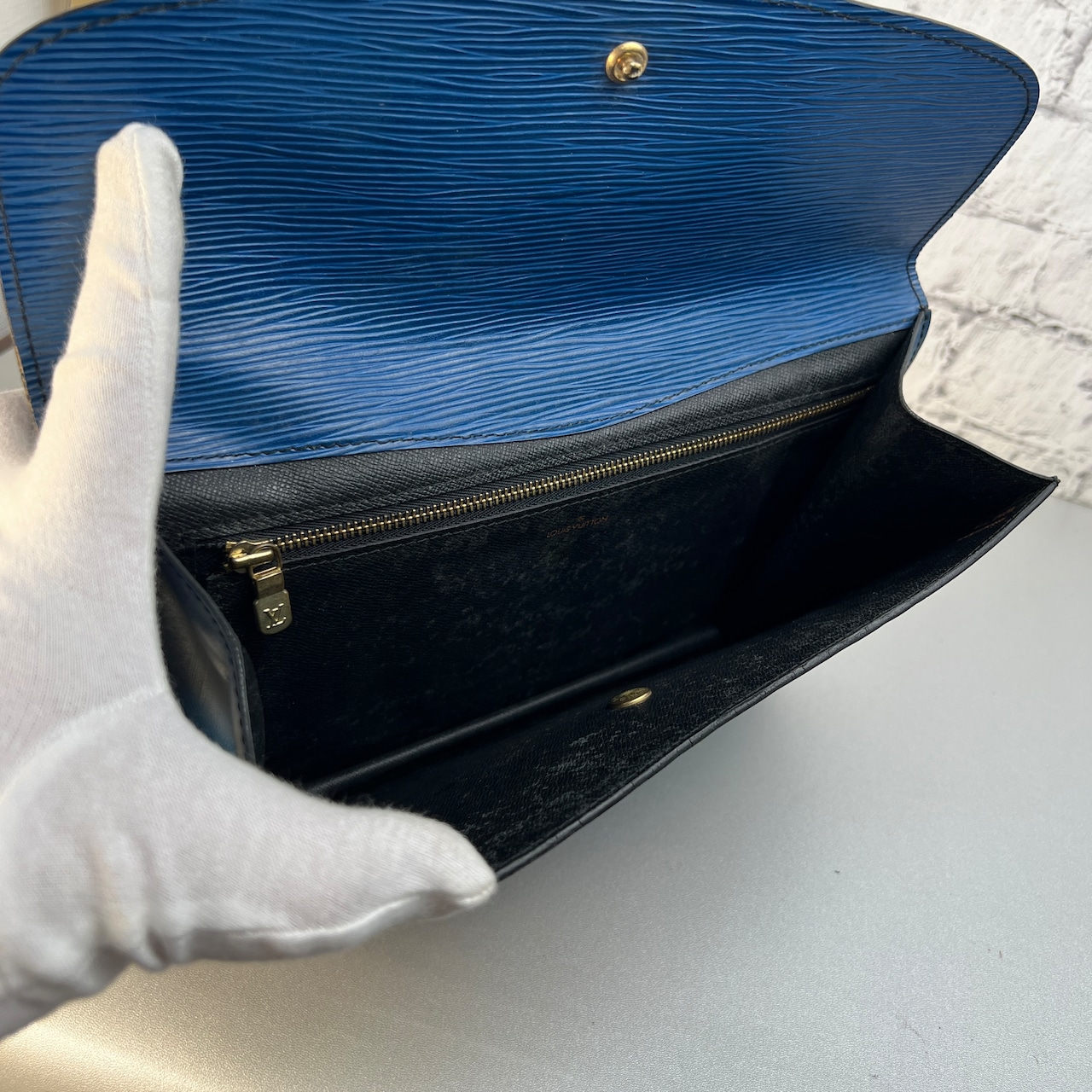 【最終処分SALE】LOUIS VUITTON ルイヴィトン エピ モンテーニュ27 M52655 レザー ハンドバッグ ブルー A-9876