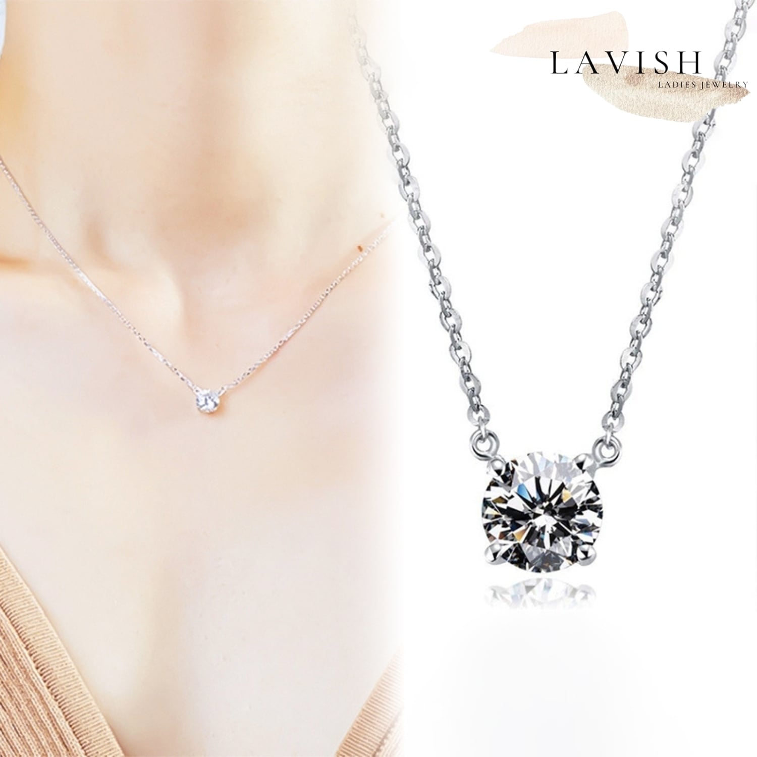 ジルコニアストーン ネックレス レディース Necklace