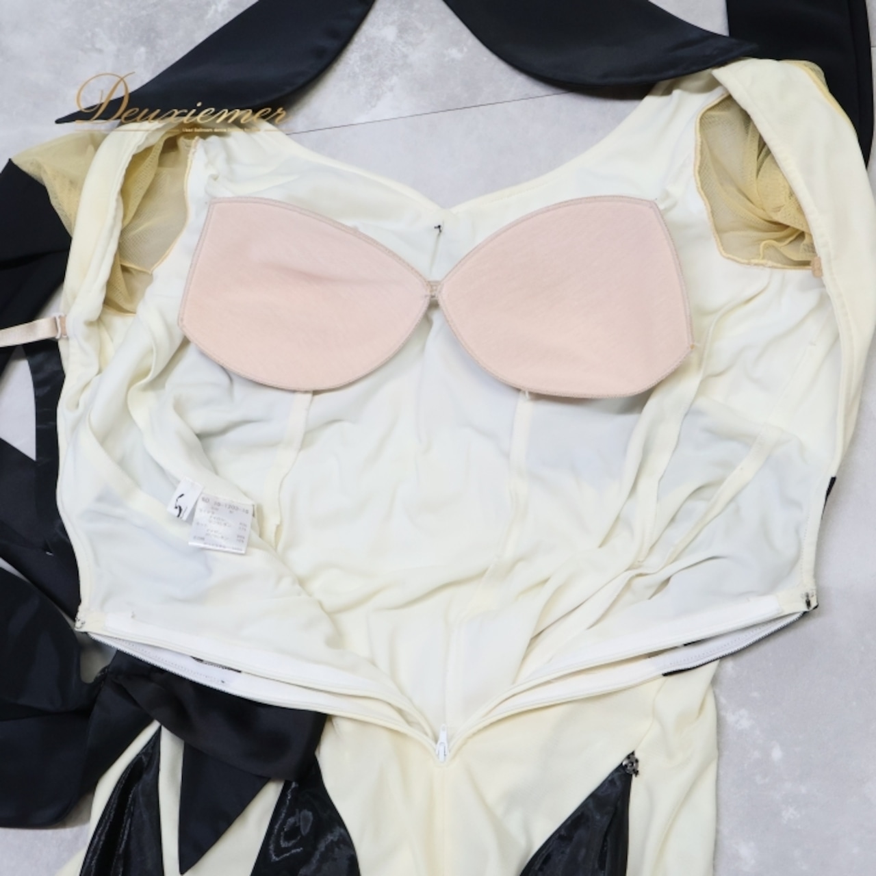 社交ダンス 衣装 サンヨシムラ ワンピース ドレス アイボリー 黒 パーティドレス 発表会 ダンスパーティ ブラック系 ホワイト系 レディス ドレス ショー衣装 フォーマル フェミニン ダンスウェア コスチューム 上品