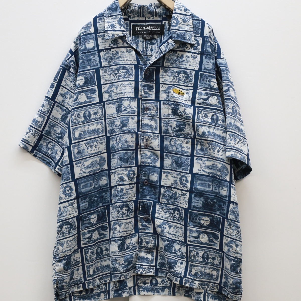 PELLE PELLE ペレペレ 90年代 半袖 シャツ HIPHOP ニュースクール 紙幣 