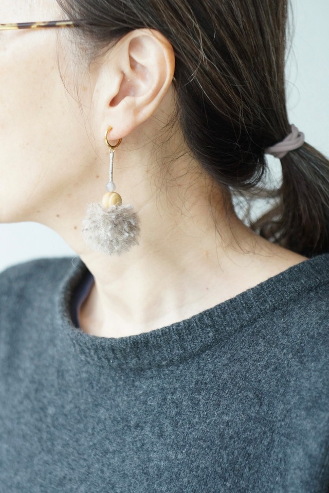 マインドロープ・イヤリング・グレーオニキス