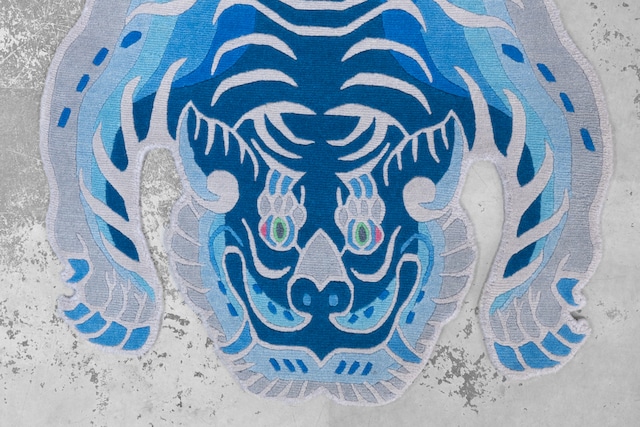 Tibetan Tiger Rug 《Mサイズ•ウール・オリジナル4・夏の藍染297》チベタンタイガーラグ