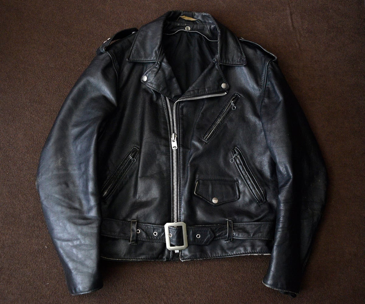 70S　VINTAGE　THEREE STAR ZIP　レザージャケット 20250410_EARTH-