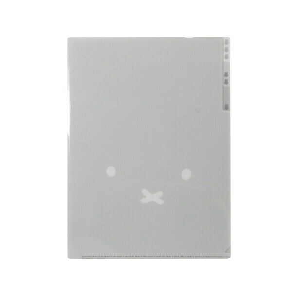 ミッフィー miffy A4クリアホルダー(3ポケット) (グレー) 文具 クリア