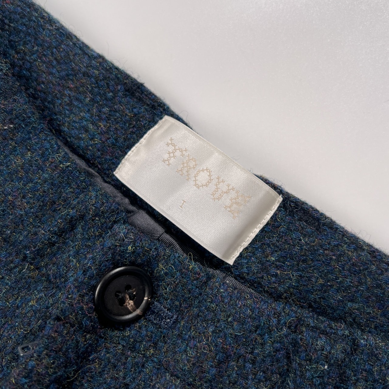 TROVE トローヴ ツイード ウール テーパード パンツ サイズ 1 /日本製/ネイビー系