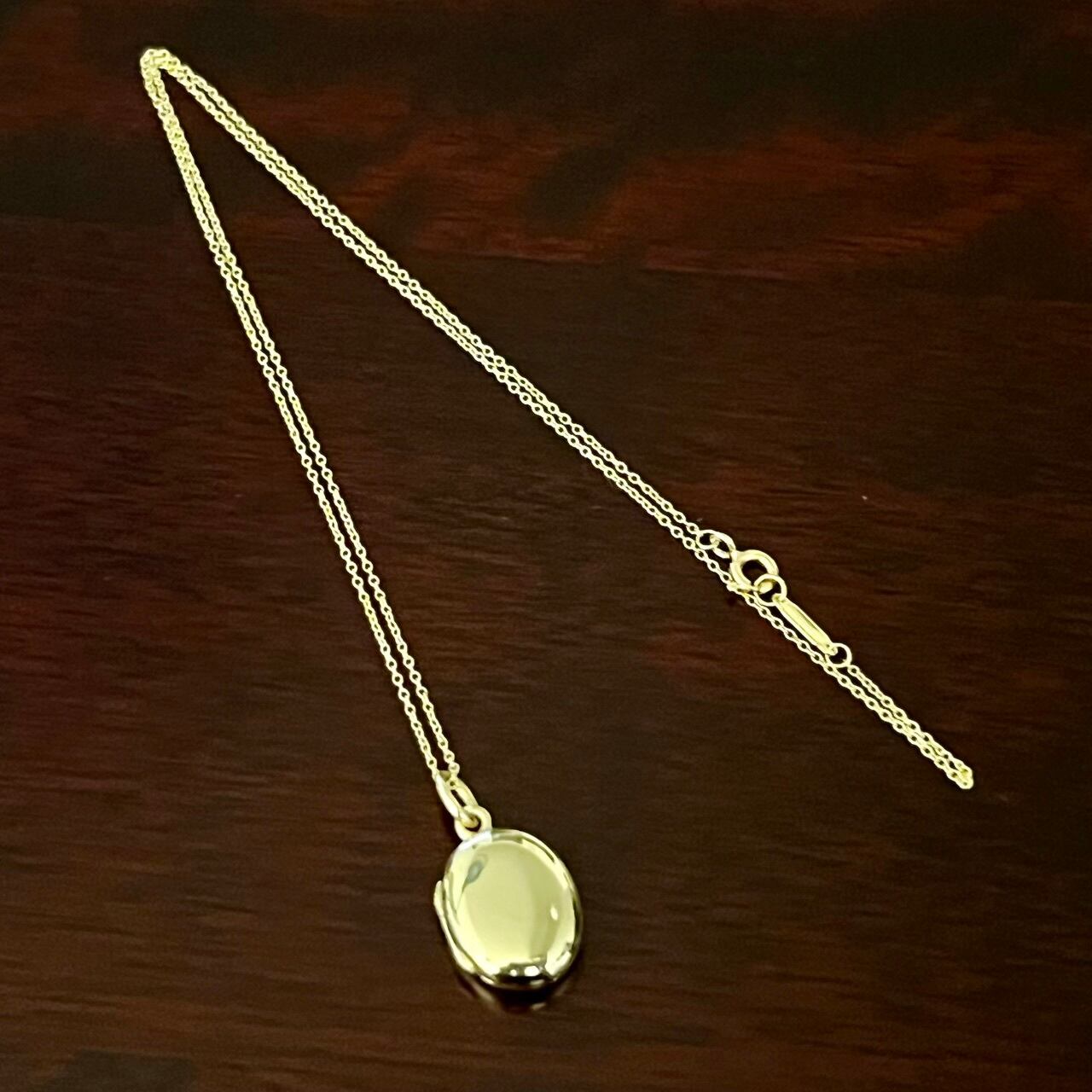 VINTAGE TIFFANY & CO. 14K Gold Locket Pendant Necklace