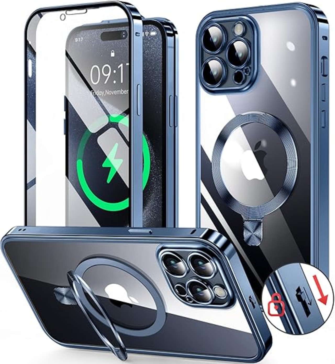 HGUTREY【スタンド機能付き・アクションボタン】 iPhone15 Pro 用 