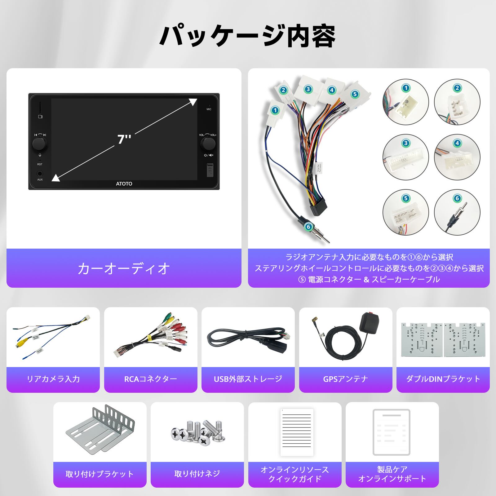 A5LTYB7T トヨタ用7インチワイド 2G+32G | ATOTO／VINLAND日本公式