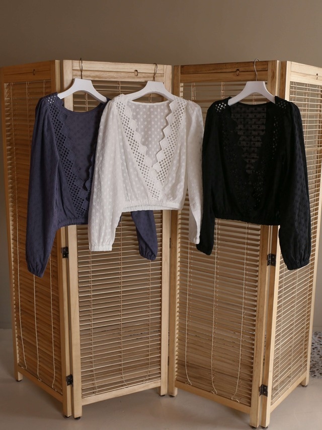 2way cotton lace blouse