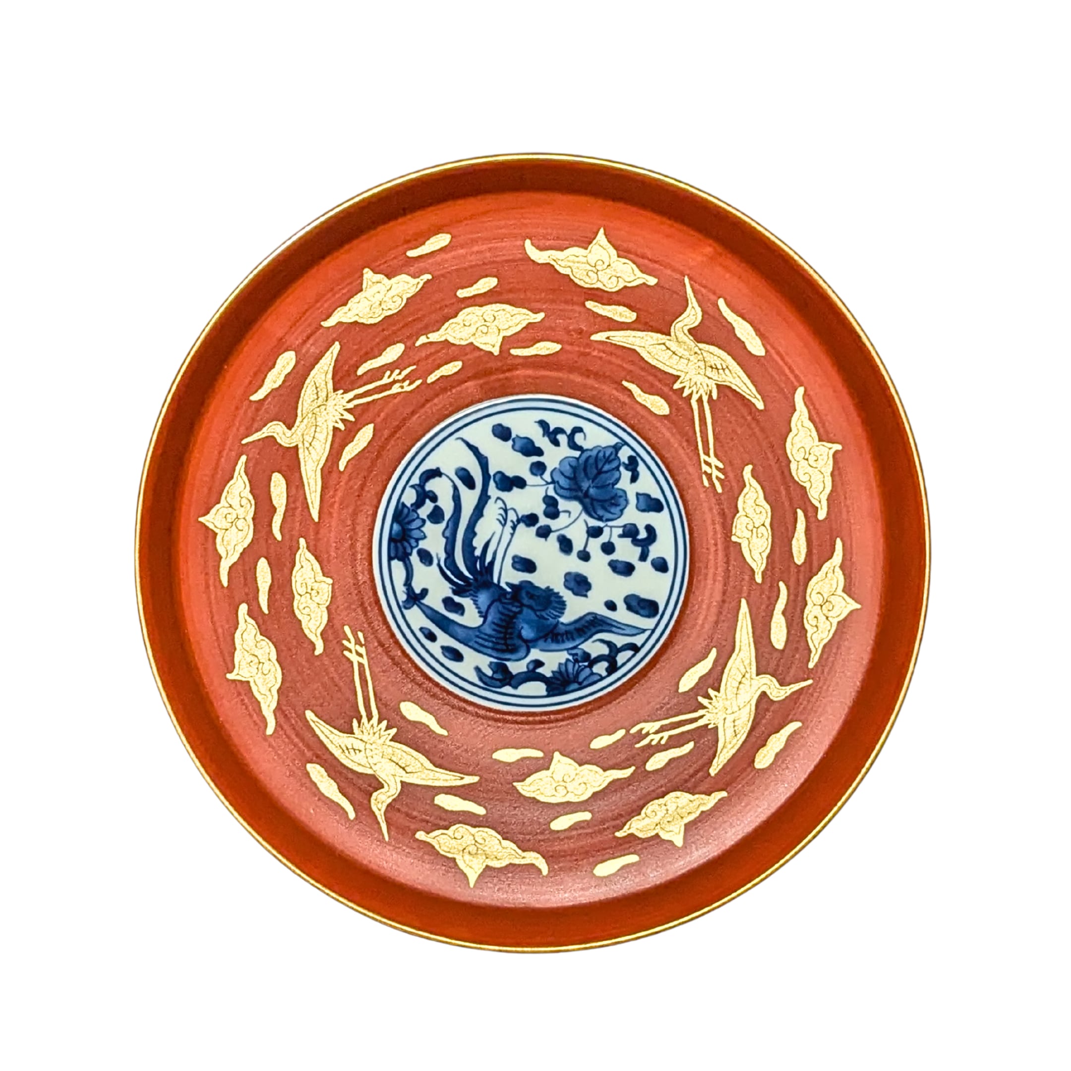 有田焼色絵扇面巻物の図大皿ニ枚 有田焼色絵扇面巻物の図大皿ニ枚 【公式通販】