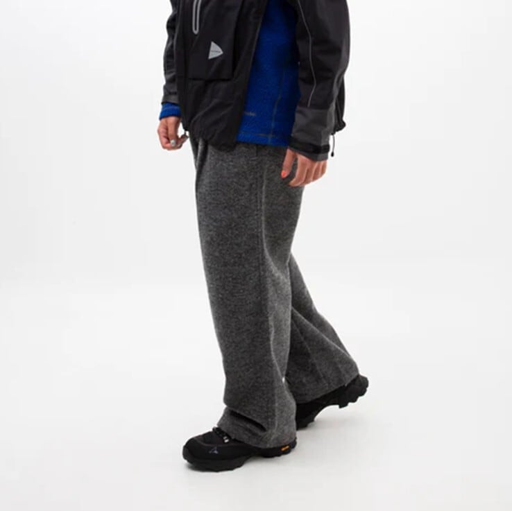 andwander】wool twill wide pants | GLB STORE