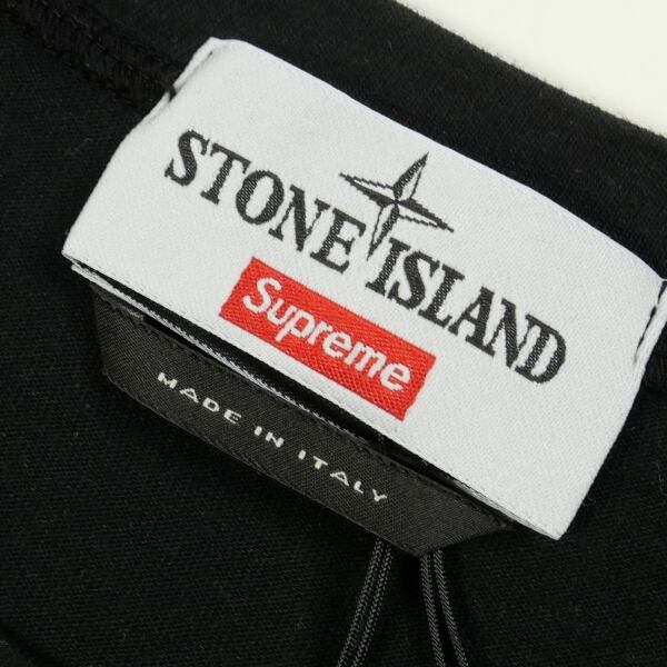 supreme Stone Island TOP 黒　Mサイズ