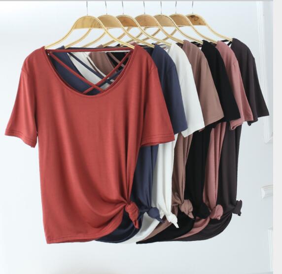 Tシャツ 半袖 レディース 春夏 韓国風 綿 ラウンドネック 無地