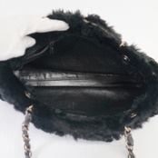 CHANEL シャネル ココマーク ラパン チェーンショルダーバッグ ブラック ゴールド金具 6番台