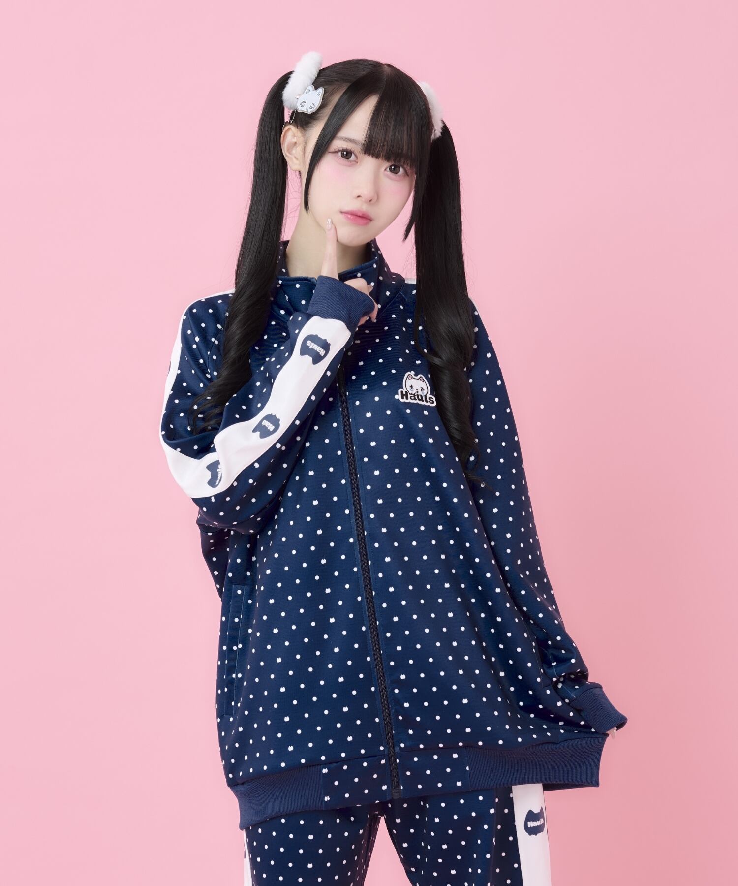 新！柄 ネ申おジャージ参上！(ドットネイビー) | Hauls
