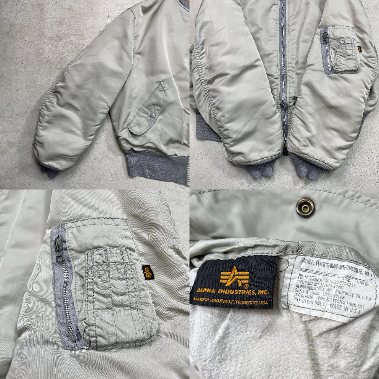 90年代 USA製 ALPHA MA-1 ミリタリー フライトジャケット 民間品