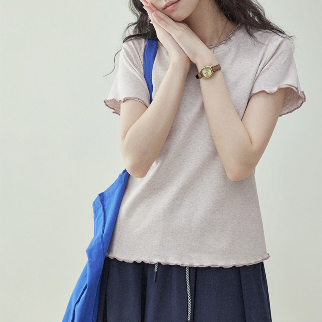 french made loose fitting plain short sleeved t shirt
