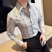slim flower shirt 00151