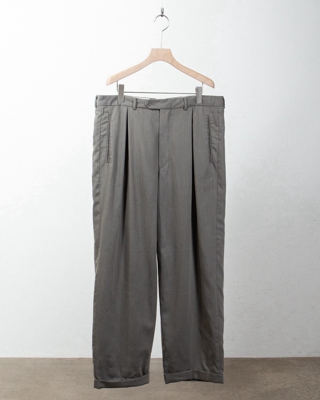 "MANI" baggy silhouette wool tuck slacks / Made In ITALY