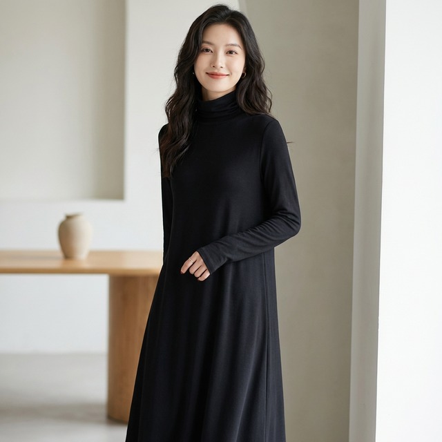 ハイネックワンピース（3color） A0454