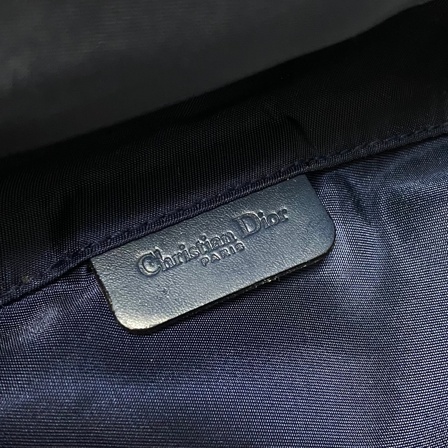 Christian Dior ディオール トロッター サドル メイクポーチ ネイビー