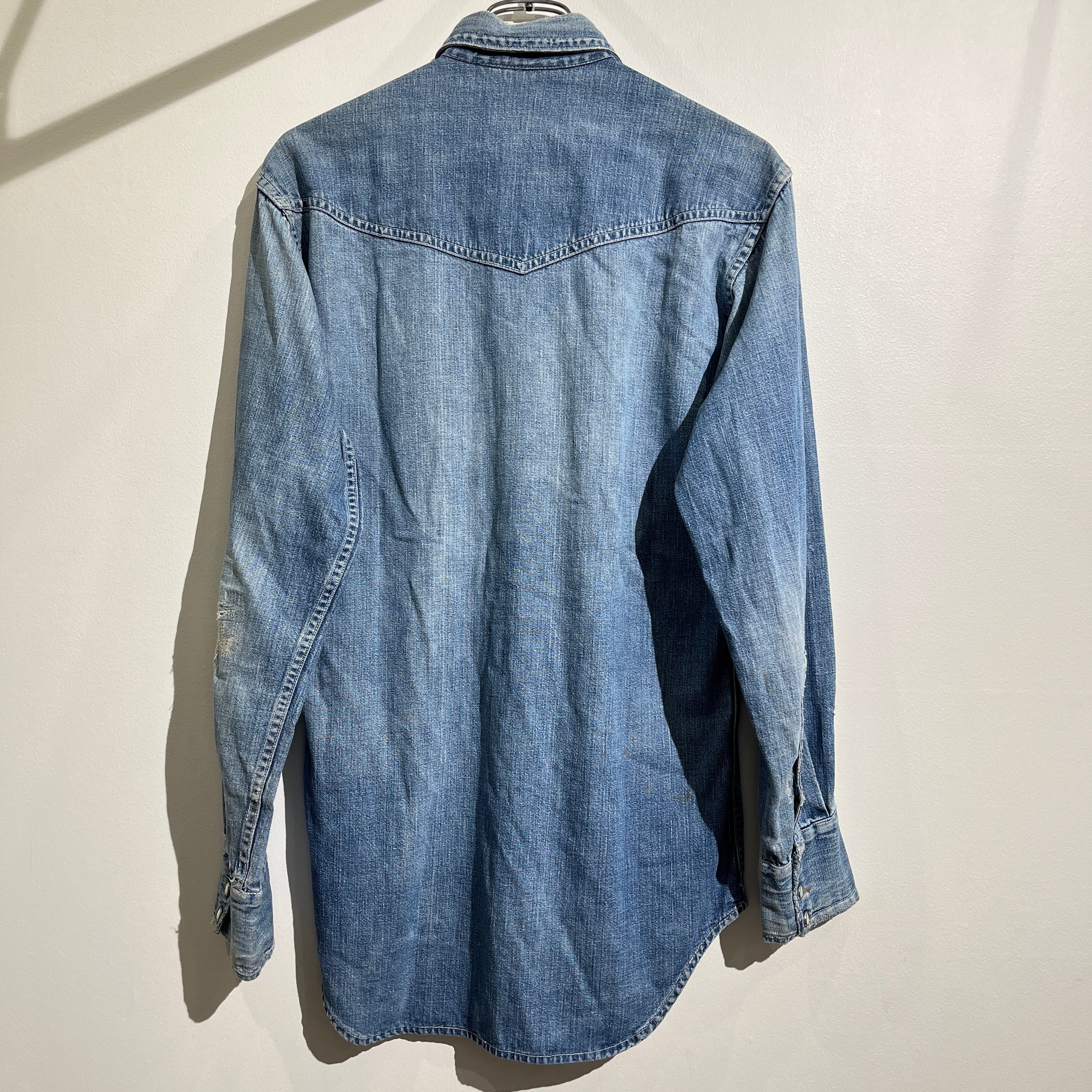 コ*ト様 40s デニムシャツ ダイアゴナル 101 ウエスタン 襤褸 50s Denim Western Shirt 50年代 デニム ウエスタンシャツ