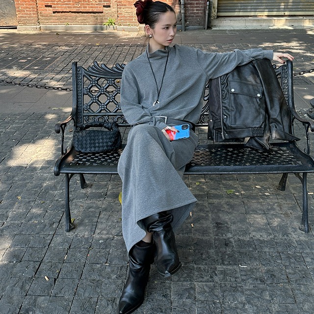 【大人気ファッション】ストリートファッション カジュアル ストレート ルーズ スリム 伸縮性ウエスト ゆったり スカート ロングスカート